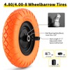 4.80/4.00-8 Flat Free Tire and Wheel, 16" Solid Wheelbarrow Tires