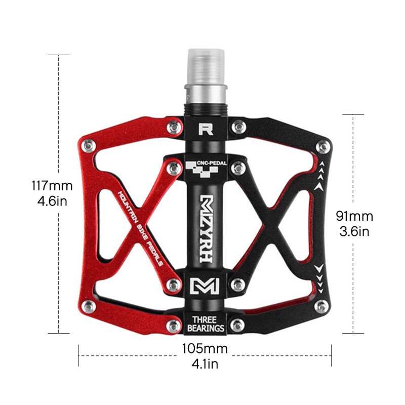 Mountain Bike Pedals Lightweight Aluminum Bicycle Pedals MTB Road Bike