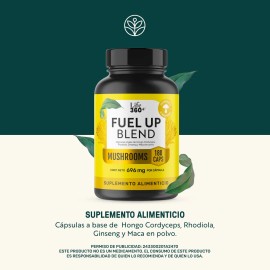 Rhodiola Maca Life360 Fuel Up Blend 180 Cpsulas Cordyceps Sin Sabor                                                                                   