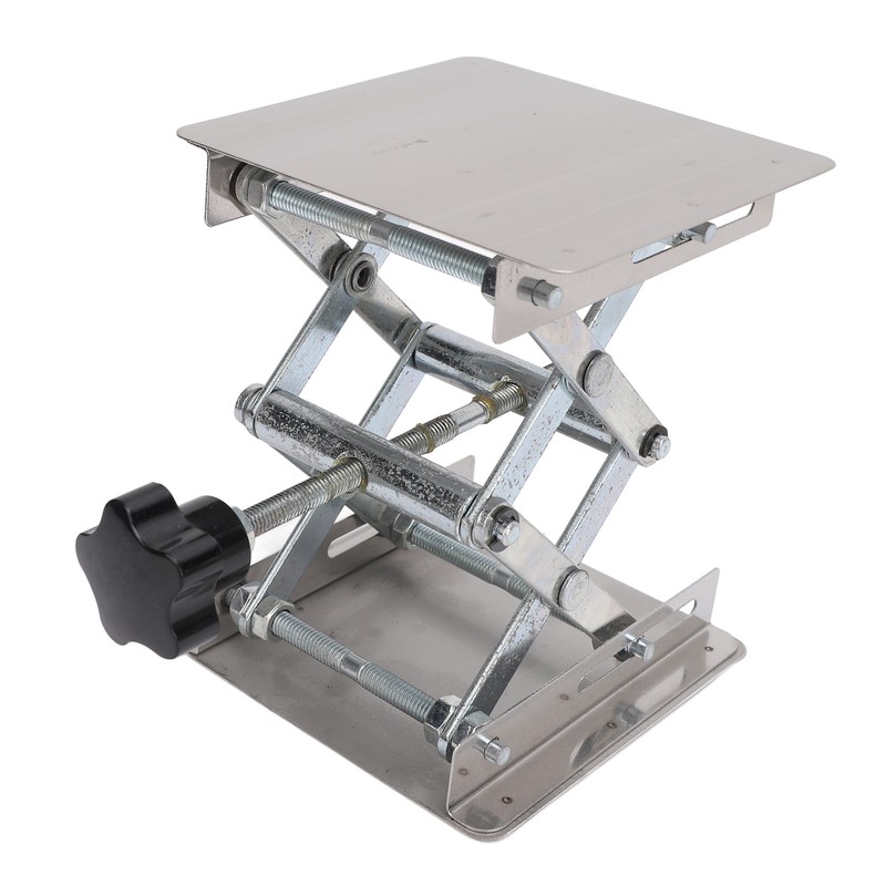 Stainless Steel Lab Jack Scissor Stand Platform 4x4in Expandable Height