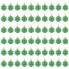 DICOSMETIC 60Pcs Four Leaf Clover Charm Green Shamrock Charm Glass
