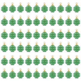 DICOSMETIC 60Pcs Four Leaf Clover Charm Green Shamrock Charm Glass Clover Charm Good Luck Charm Dangle Charm Jewelry Supplies St. Patrick's Day Decor DIY Jewelry Making Craft, Hole: 1.6mm/ 1mm