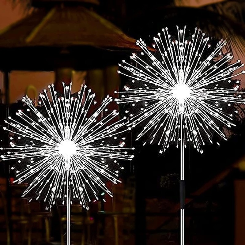 JJGoo Solar Firework Lights, 2 Pack 180 LEDs 2 Lighting
