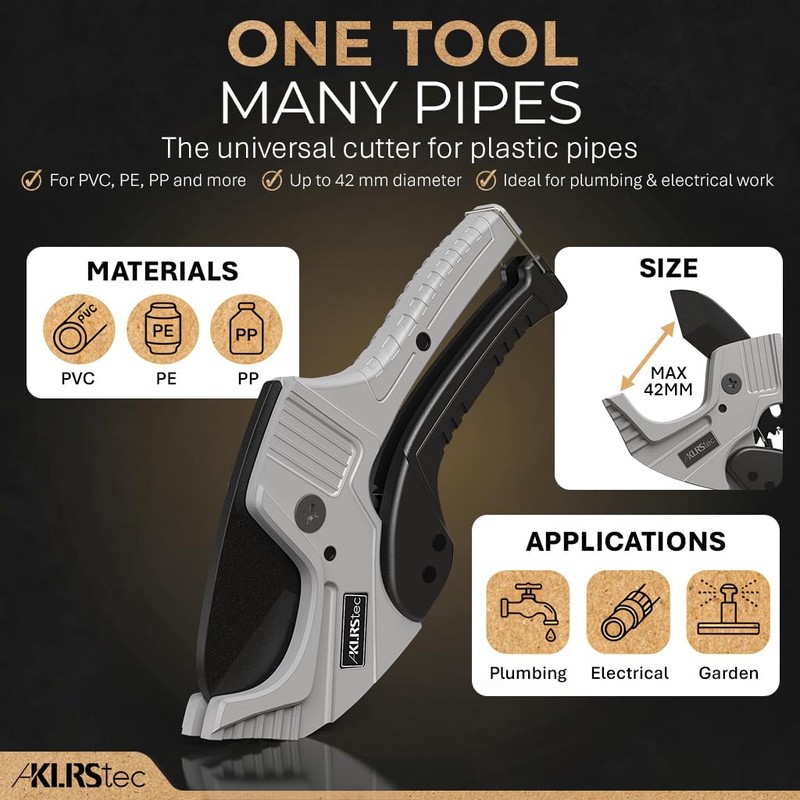 KLRStec ProSlice 4200 Professional PVC Pipe Cutter Set (42mm /