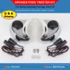 Unbranded Chrome Batwing Fairing Pods W/ Tweeter Complete Kit For