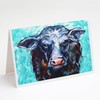 Caroline's Treasures Moo Cow Greeting Cards Pack of 8 Blank
