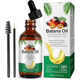 Batana Oil for Hair Growth, Organic for Promoting Hair Growth, Stimulates Growth, Eyelashes & Eyebrows - Hair Skin Nail Massage Oil