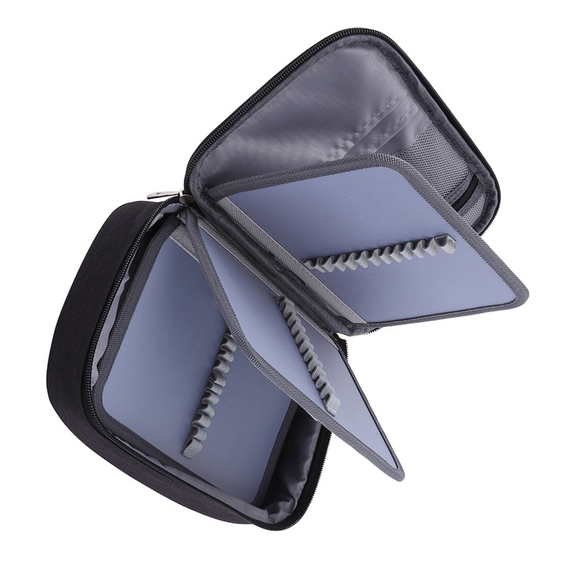 72 Slots Multifunction Foldable Fabric Pencil Case Large Capacity Zipper