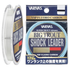 VARIVAS Shock Leader, Super Trout, Advance Big Trout, VSP Fluorocarbon, 11.8 ft (30 m), No. 5, 20 lb, Natural