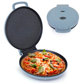 Courant Pizza Maker 12 inch Pizzas Machine, Newly improved Cool-touch Handle Non-Stick plates Pizza oven & CalzoneMaker, Electric Countertop Oven for Home or School, 12” Indoor Grill/Griddle, Teal