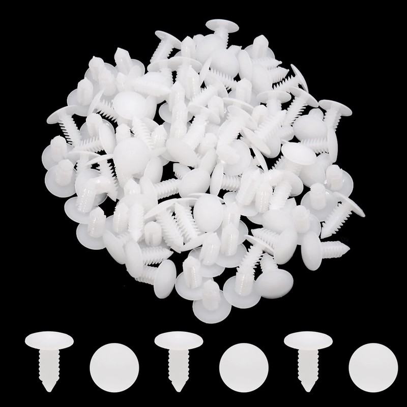 sourcing map Universal 6 mm Hole Diameter White Plastic Car