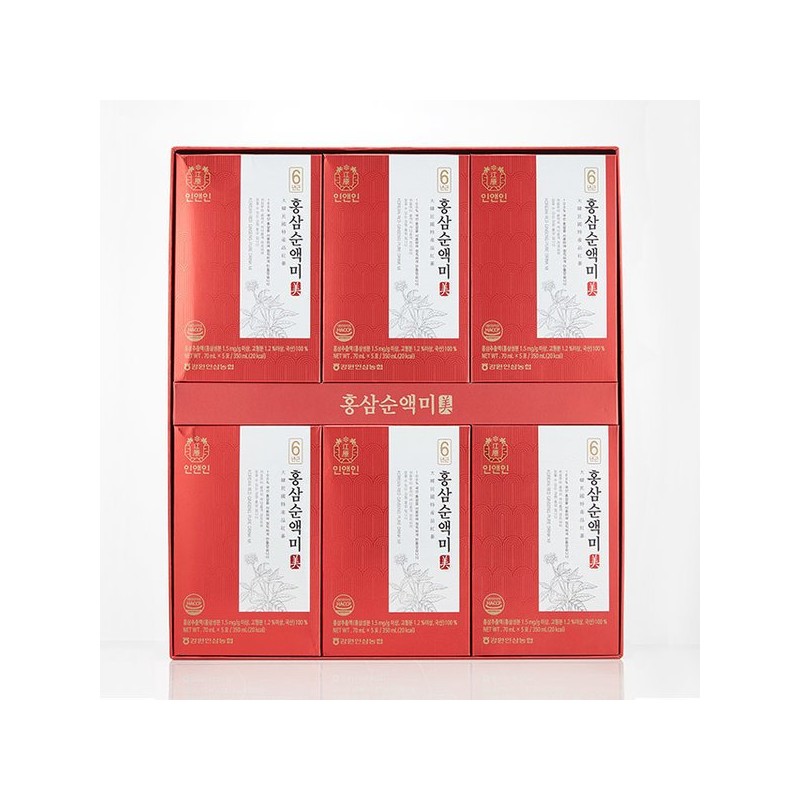 강원인삼농협 홍삼즙 홍삼 순액 미 (70ml 30포)/6년근 홍삼 Kangwon Ginseng