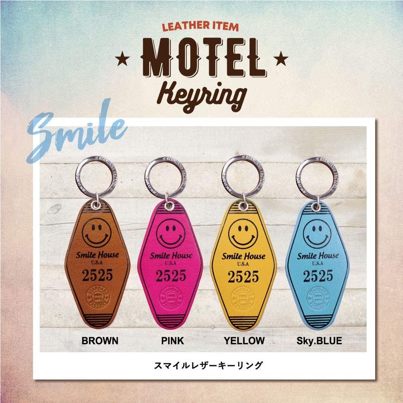 Standard Factory mkr-001 [Genuine Leather] Motel Hotel Smile Leather Key