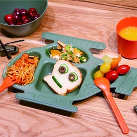 Dulton M&B Kids Plate Set Helicopter K915-1274H Tray: Height 12.5 x Width 12.0 x Depth 8.0 inches (32 x 306 x 203 mm)