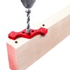 Woodworking Straight Hole Punch Locator Red Aluminum Alloy with Drill