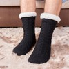 LEMZONE Men's Cozy Warm Slipper Socks Non Slip Winter Cozy