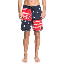 Quiksilver Men's Standard Highline Freedom Quad 19 Boardshort Swim Trunk, Navy Blazer, 33