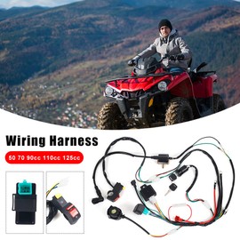 DEBBD Loom Cable Harness Solenoid CDI Quad Dirt Bike ATV for 50cc 70cc 90cc 110cc 125cc