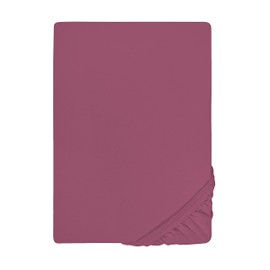 Traumhaft Schlafen Castell Designer Bedding, 0077113 Jersey Stretch Fitted Sheet (Mattress Height Max. 22 cm) 1 x 90 x 190 cm - 100 x 200 cm, Blackberry