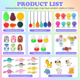 50 Pcs Sensory Toy Set Bulk,Fidget Toys Pack,Sensory Fidget Toys for Kids with Autism,Stress Toys for Kids Autism Calming,Adults Stress Relief Sensory Toys,Relieve Work Anxiety,ADHD Toys Bulk