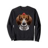 Beagle Dog in Punk Rock Style Sweatshirt