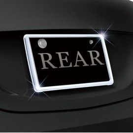 SEIWA K416 Car Exterior License Plate Frame, Rear, 1 Piece, Chrome