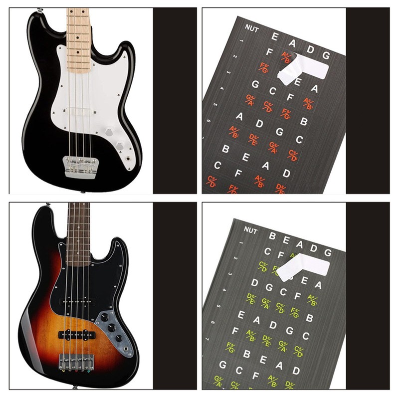 Guitar Fretboard Note Map Removable Fret Stickers Bass Chord Fret