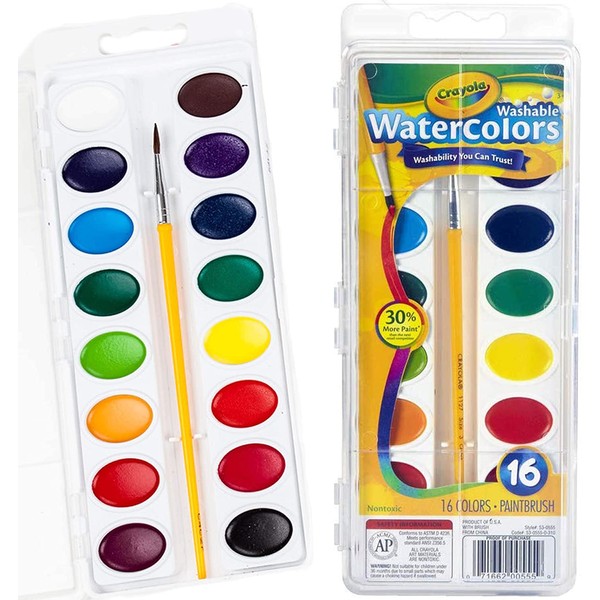 Crayola Watercolor Set: 1 set, 16 colors, Multicolor