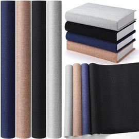 SmoothNovelty 4 Pcs Book Cloth Bookcover Fabric Surface with Paper Backed Binding Cloth Fabric Book Cover for Scrapbooking Album DIY Craft Supplies Home, 4 Colors(Classic Color,40 x 16 Inches)