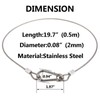 Safety Cable Lock, Stainless Steel Cable with Loops Heavy Duty