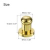sourcing map 5 Set 5mm Solid Brass Round Head Stud