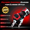 FOXKULL Motorcycle Full Finger Gloves with Knuckle Protector for Men
