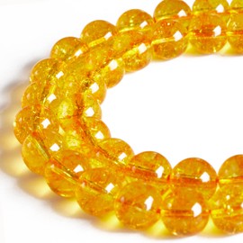 100 abalorio de citrino de 10 mm, abalorio redondas y sueltas para manualidades y fabricación de joyas