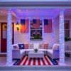 4 Pack Red White and Blue Lights, 50 LEDs 16.5ft