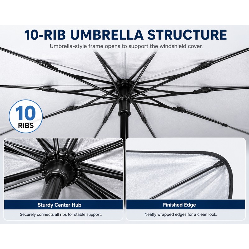 Car Windshield Sun Shade Umbrella for Sun Protection – Foldable