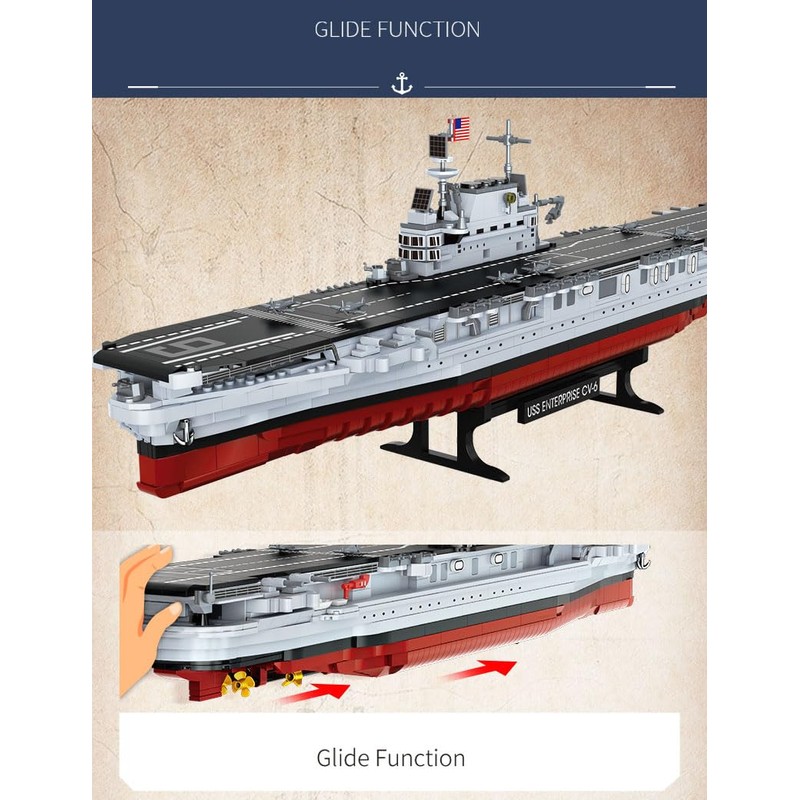 SEMKY Military Series USS Enterprise Aircraft Carriers MOC Building Blocks