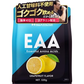 EAA BCAA 520g No Artificial Sweeteners Grapefruit Flavor Hulk Factor All-in-One Blend Citric Acid, 1 Piece / EAA BCAA 520g 인공 감미료 미사용 자몽 풍미 헐크 팩터 올인원 배합 구연산, 1개
