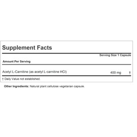 ANDREW LESSMAN Acetyl L-Carnitine 400 mg - 360 Capsules - Support for Nervous System, Fat and Energy Metabolism, Healthy Brain Function, Healthy Blood Flow to The Brain. Easy-to-Swallow Capsules.