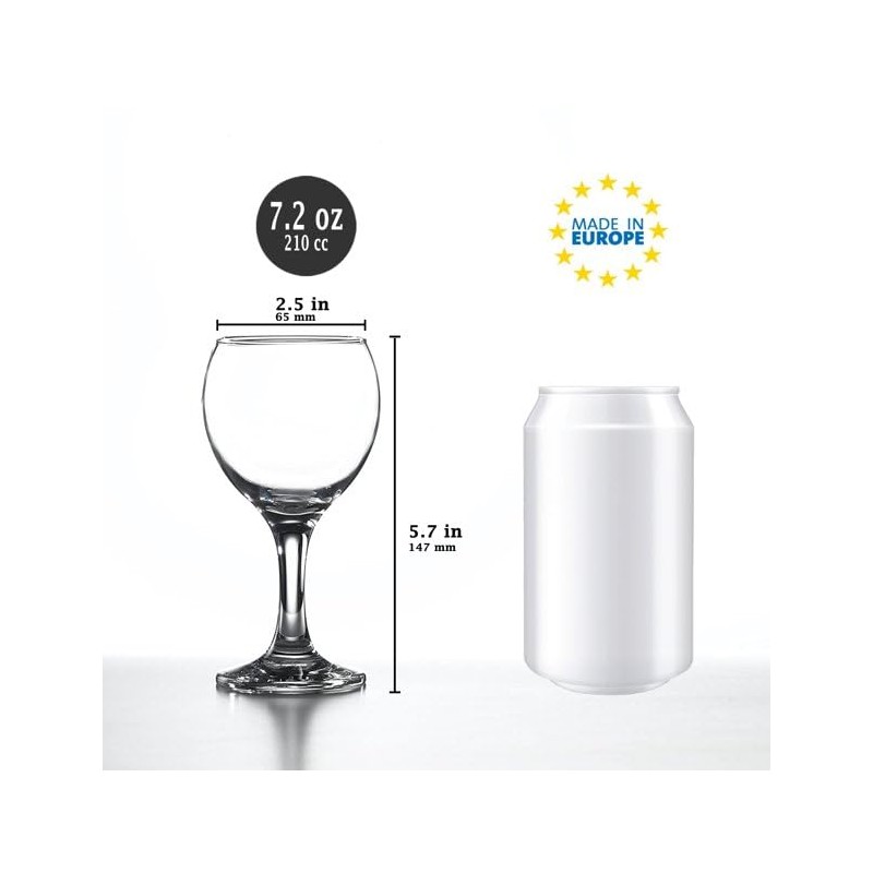 Lav Wine Glasses Set of 6, Red Wine Clear Glasses