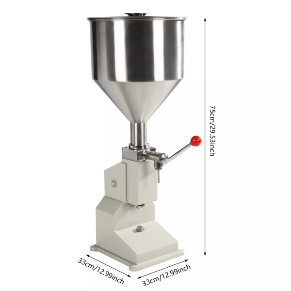 Unbranded Liquid Filling Machine 5-50ml Manual Cosmetic Cream Paste Lotion