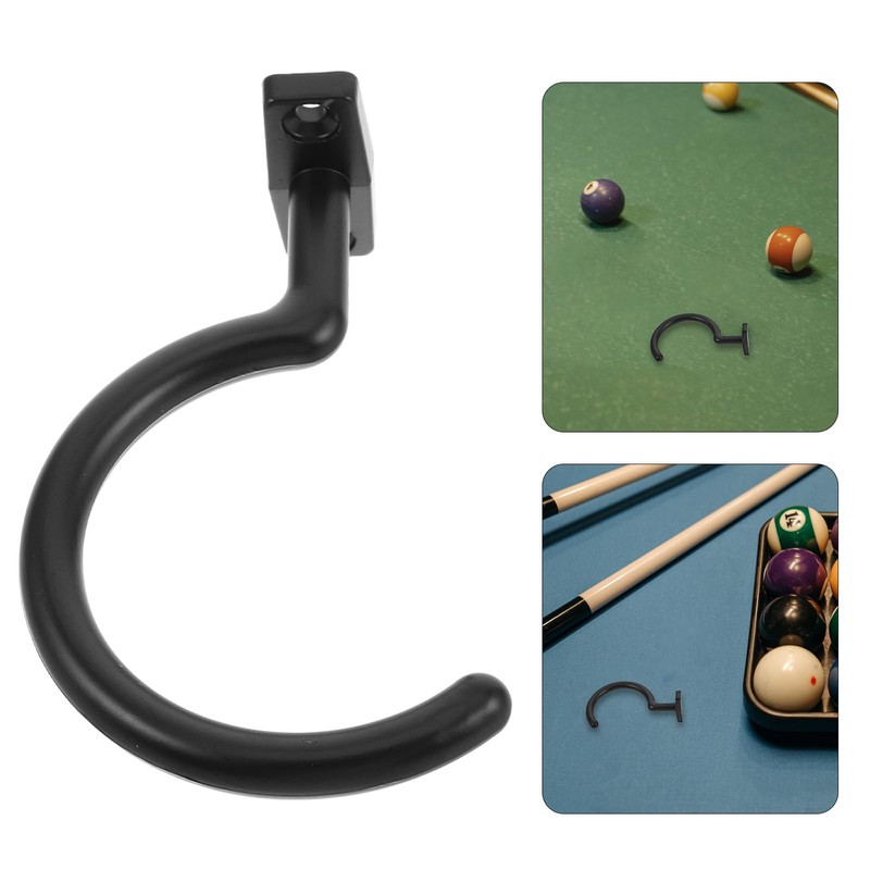 Black Iron Pool Cue Stick Holder - Multi-Functional Billiard Table