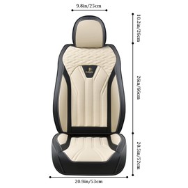 FLORICH Seat Covers for Cars, Waterproof Seat Covers, Leather Car Seat Covers 2 Pack, Universal Seat Cushion Protector for Most Cars Trucks SUV-Black&White