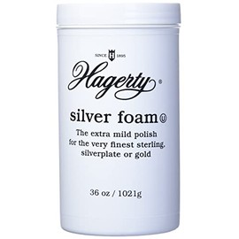 Hagerty Silver Foam: Mild Silver Polish, Gently Removes Tarnish from Sterling, Silver Plate, and Gold, 36-Ounce