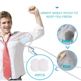 Patch Anti Transpiration, Anti Transpirant Aisselles, 40 Lingette Patch anti transpiration, Anti Transpirant Invisible Confortable, Aisselle invisible, Invisible Confortable pour Homme et Femme