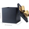 LaRibbons Large Gift Boxes with Lids,10x10x10 Inches Black Square Gift