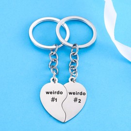2PCs Keyring Best Friends Present for her Friendship Gifts For Women Birthday Girls Gift Sister Best Friends Keychain Weido Keychain Graduation Gifts BFF Key Ring Best Friend BFF (Keyring Set)