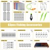 FREE FISHER 63pcs Fishing Dodgers Flashers Making Kit Spinnerbait Pre-Rigged