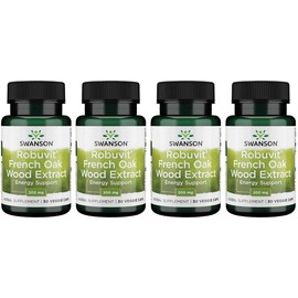 Swanson Robuvit French Oak Wood Extract 200 Milligrams 30 Veg Capsules (4 Pack)