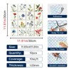 IVN Botanical Wildflower Peel and Stick Floor Tiles 12x12 Inch