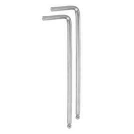 QUARKZMAN Pack of 2 Allen Key with Ball Head 4 mm L Shape Long Arm Hex Key Made of Chrome Vanadium Steel Repair Tool for Home Repairs
